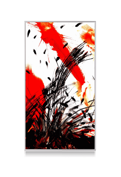 Infrarot Glasheizung mit Alurahmen inkl. Digitaldruck (Abstract)