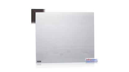 Infrarot Glasheizung mit Alurahmen Satin grey