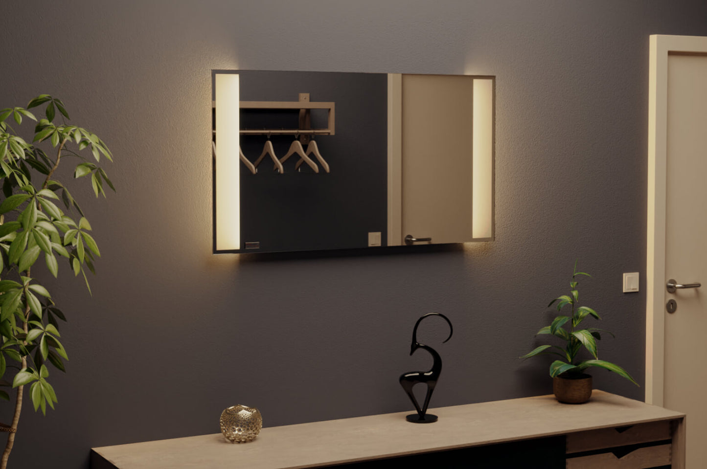 Chauffage de miroir LED infrarouge sans cadre