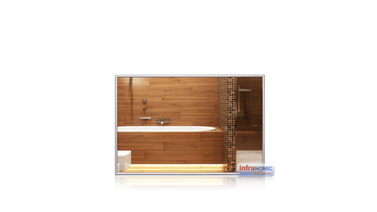 Chauffage miroir infrarouge avec cadre en aluminium