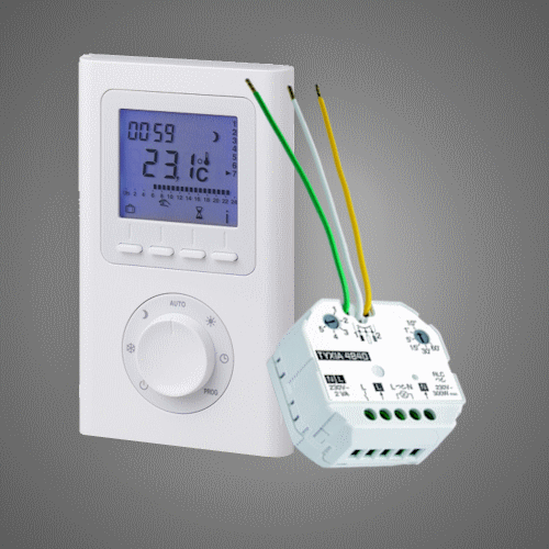 Set Funkthermostat Delta Dore mit Unterputzempfänger