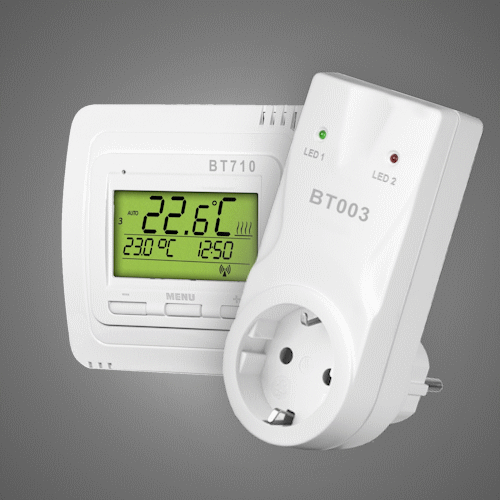 Ensemble de thermostat radio numérique Elektrobock BT710 avec récepteur de prise